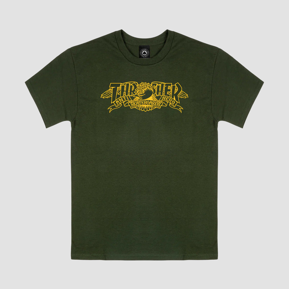 Thrasher X Antihero Mag Banner T-Shirt Forest Green