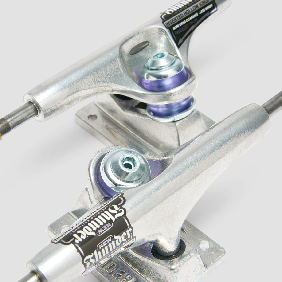 Thunder 147 Inverted Hollow Kingpin Trucks 1 Pair Polished - 8"