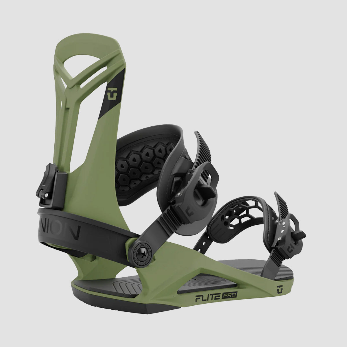 Union Flite Pro 2025 Snowboard Bindings Olive Green