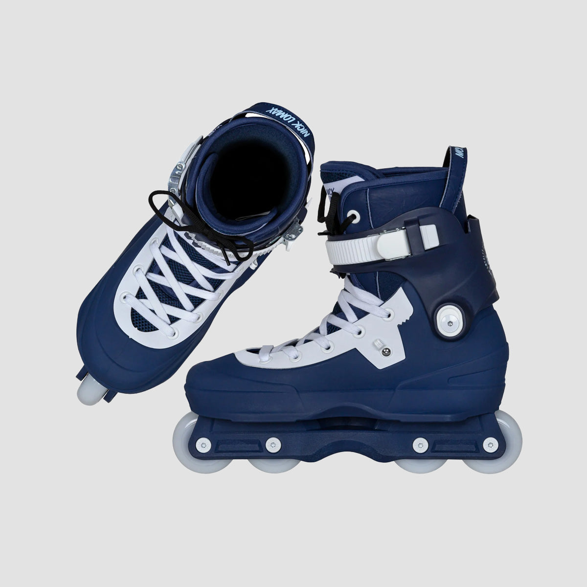 USD Aeon 60 Nick Lomax Pro Aggressive Inline Skates Blue/White