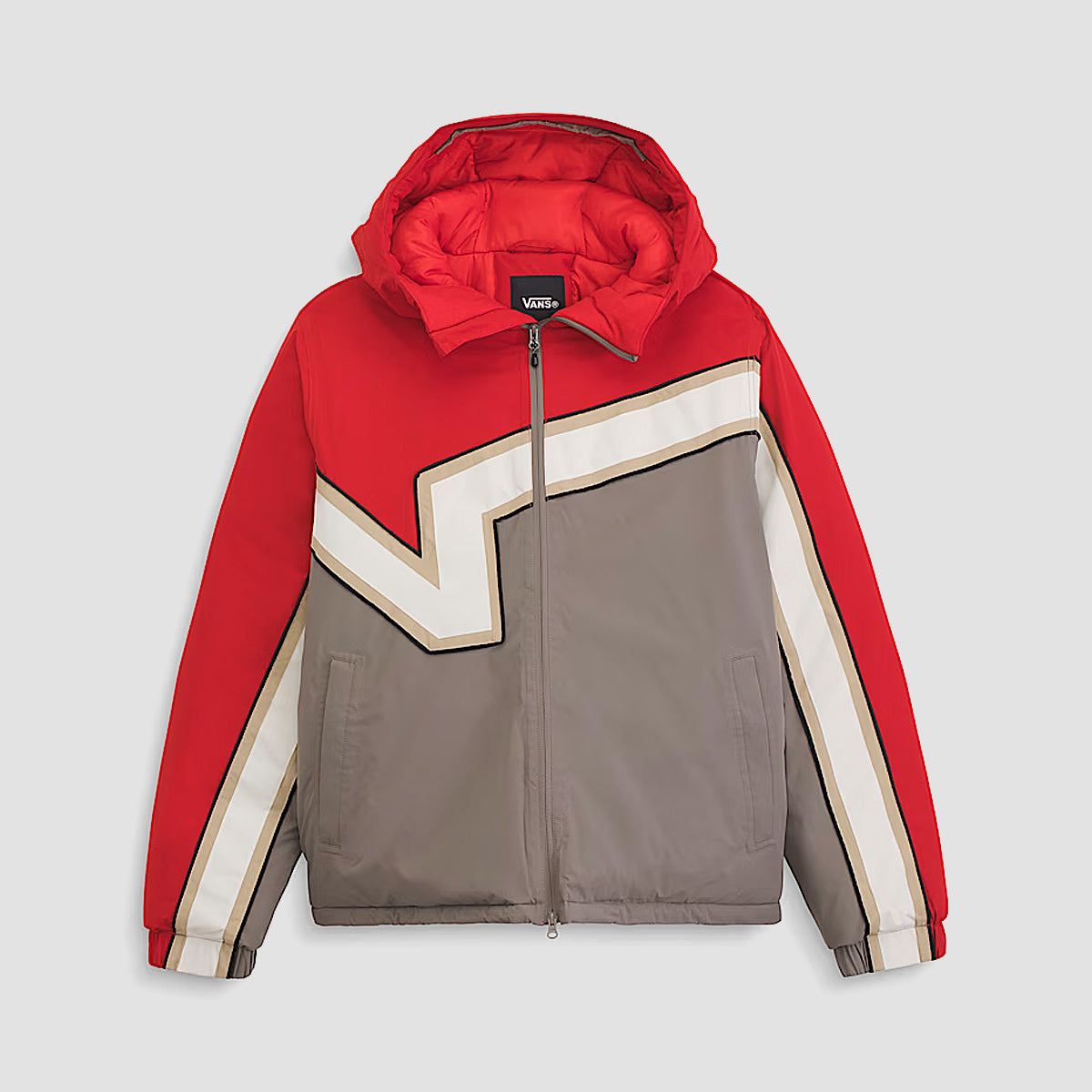Vans 90s Bigblock Hooded Puffer Snow Jacket Racing Red