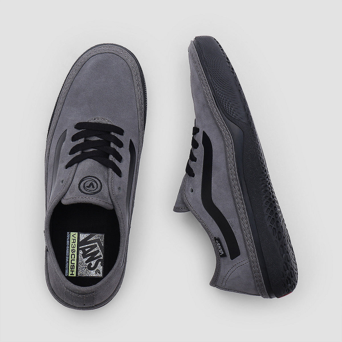 Vans Circle Vee SE Shoes - Suede Pewter/Black