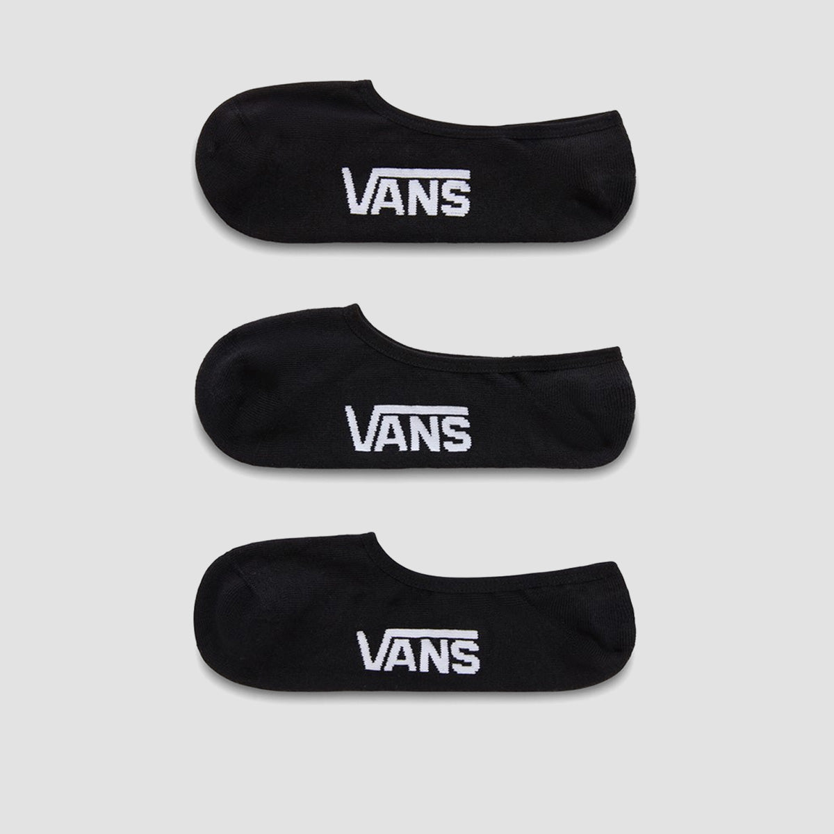 Vans Classic Super No Show Socks 3 Pack Black Heather