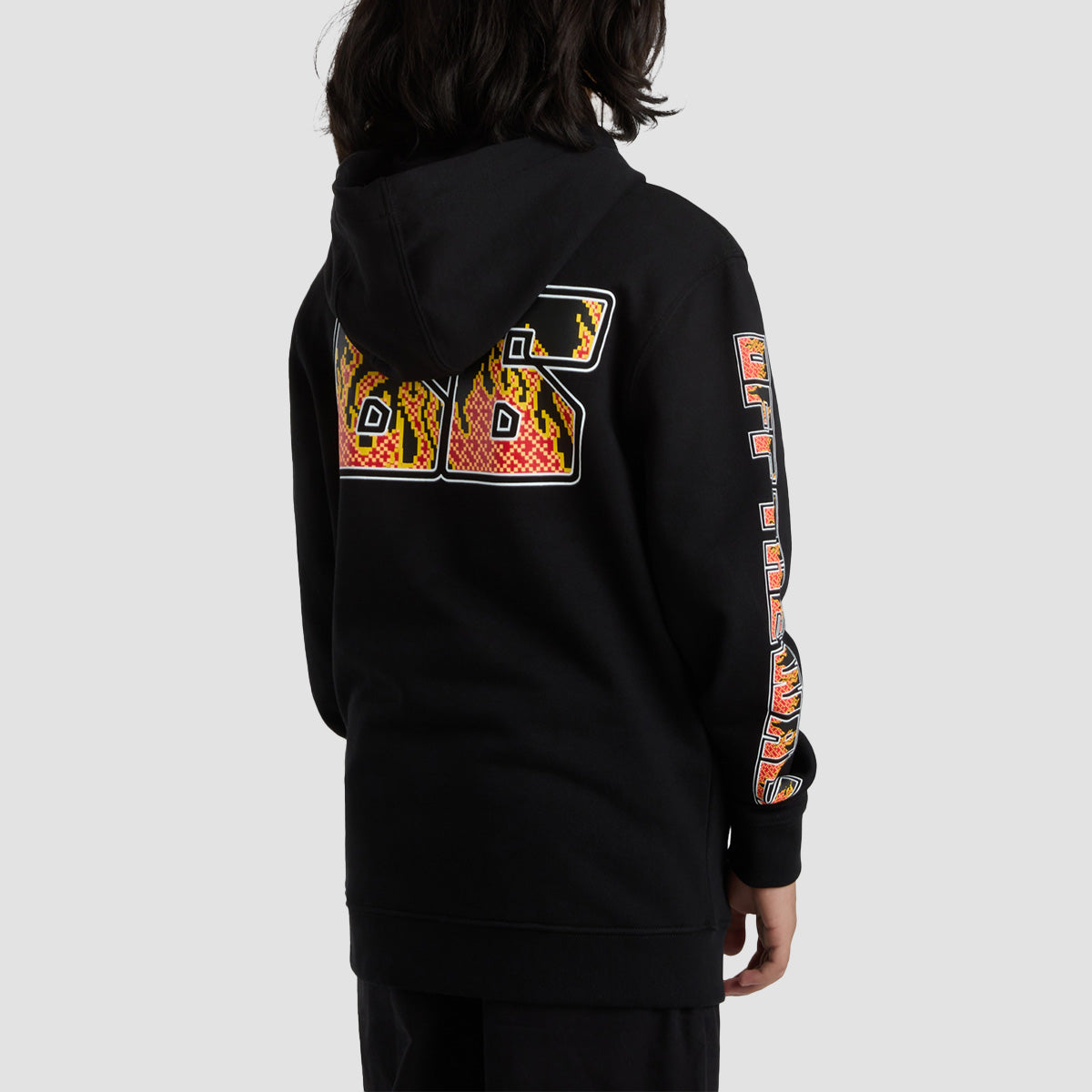 Vans Digi Flames Pullover Hoodie Black - Kids