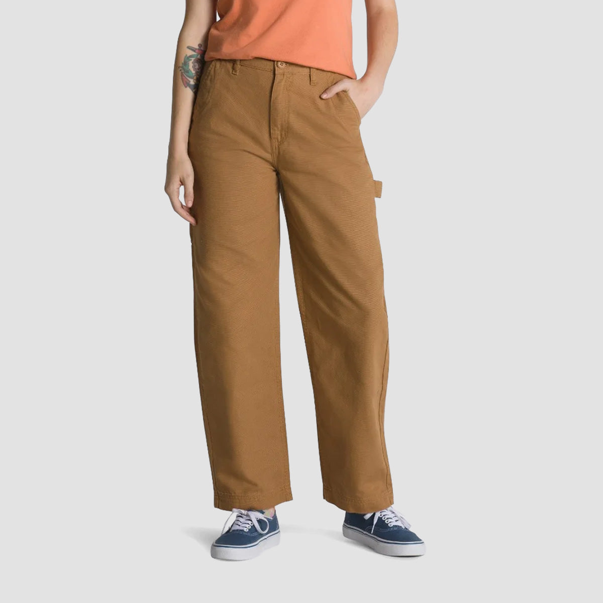 Vans Ground Work High Rise Carpenter Pants Tobacco Brown - Womens