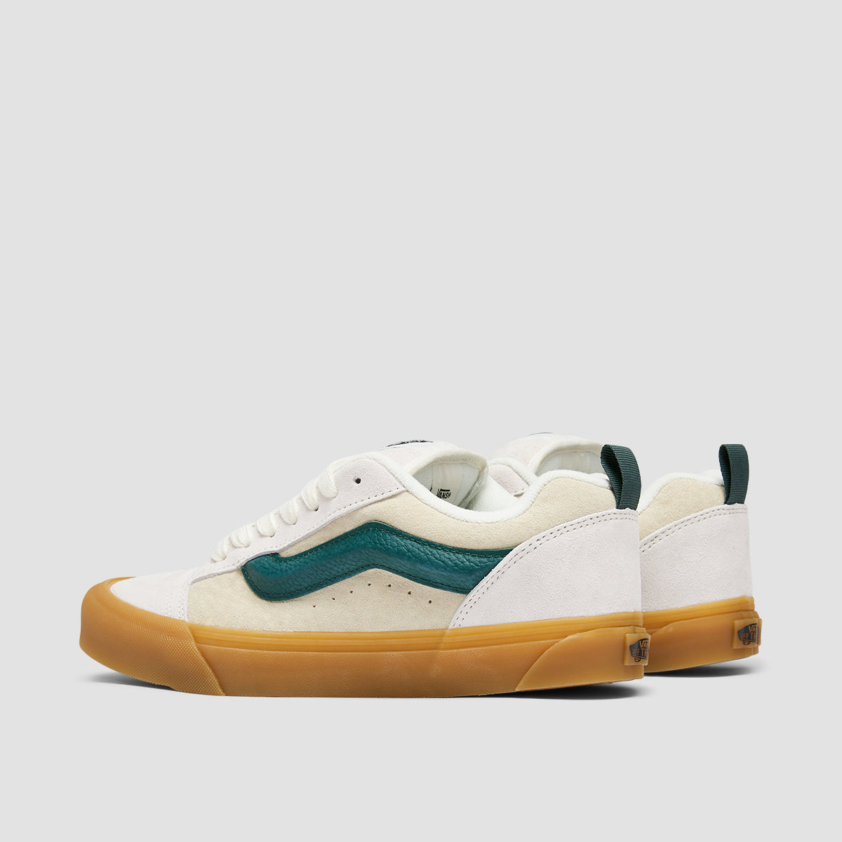 Vans Knu Skool Shoes - Green/Marshmallow/DB Lightgum