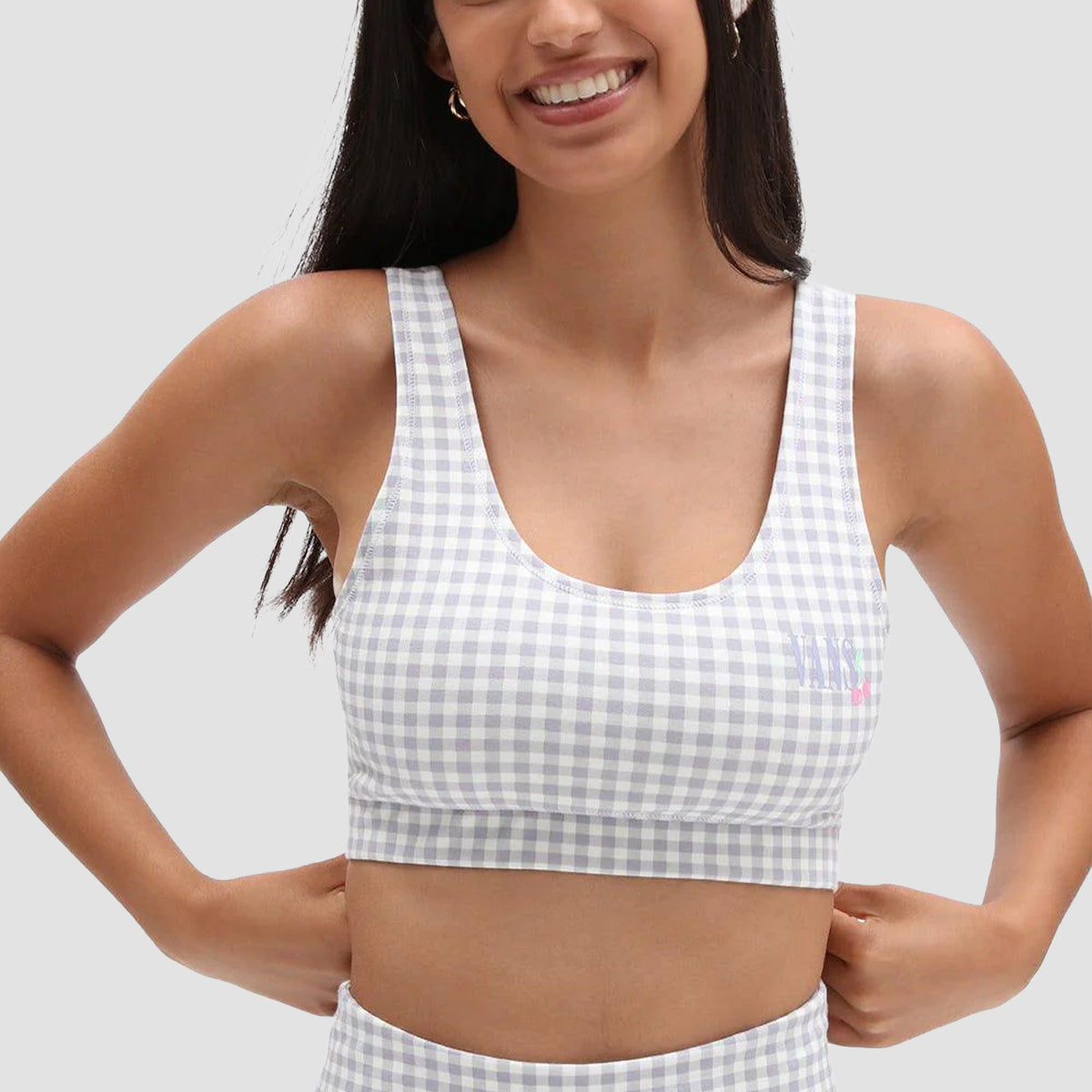 Vans Mixed Up Gingham Bralette Languid Lavender - Womens