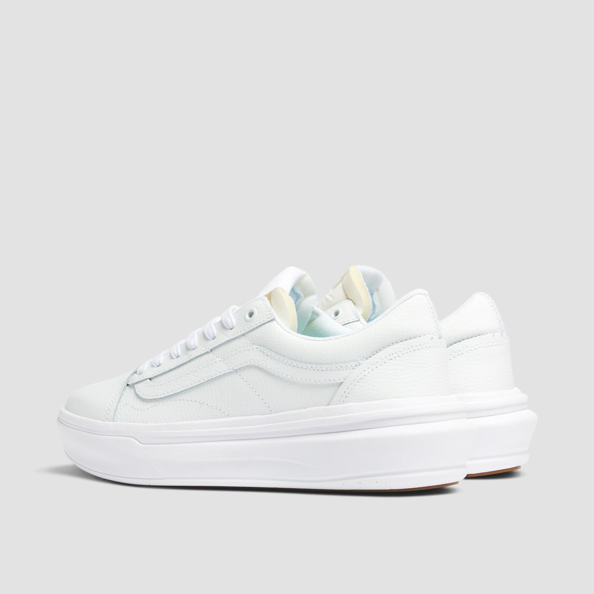 Vans Old Skool Overt CC Shoes - Leather True White/True White