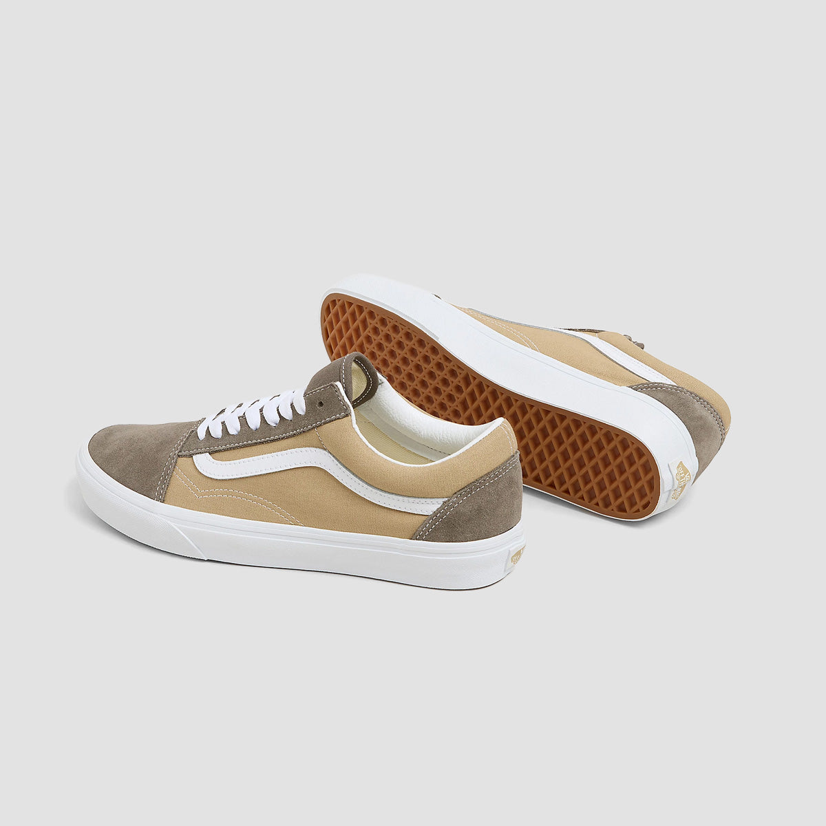 Vans Old Skool Shoes - Canvas/Suede Block Brown