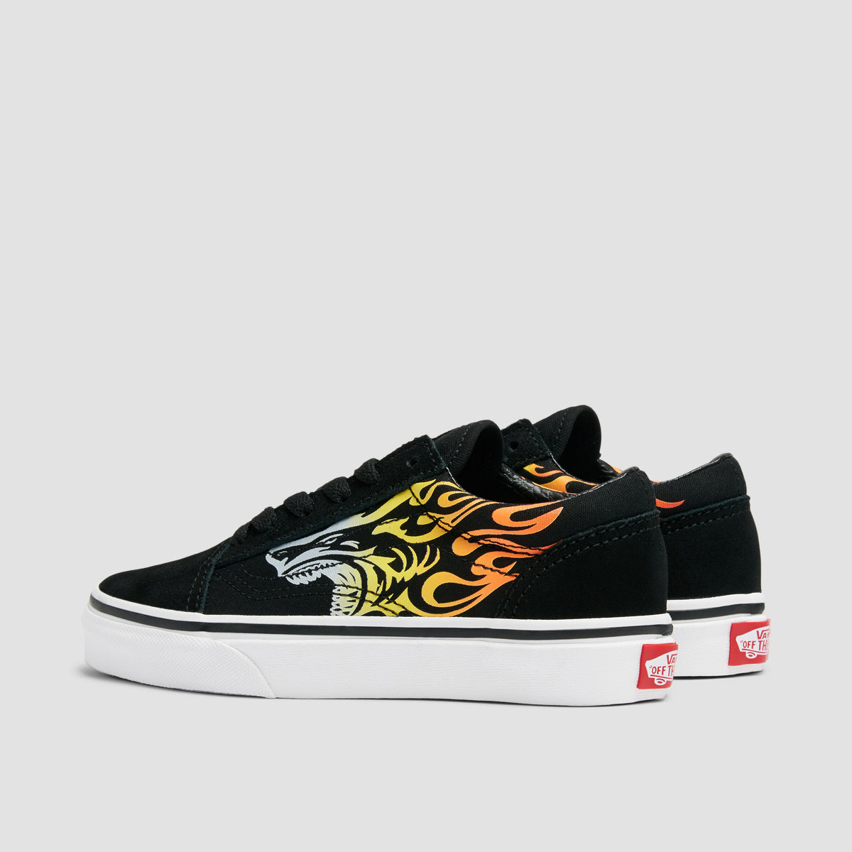 Vans Old Skool Shoes - Ferocious Flame Racing Red/Black - Kids