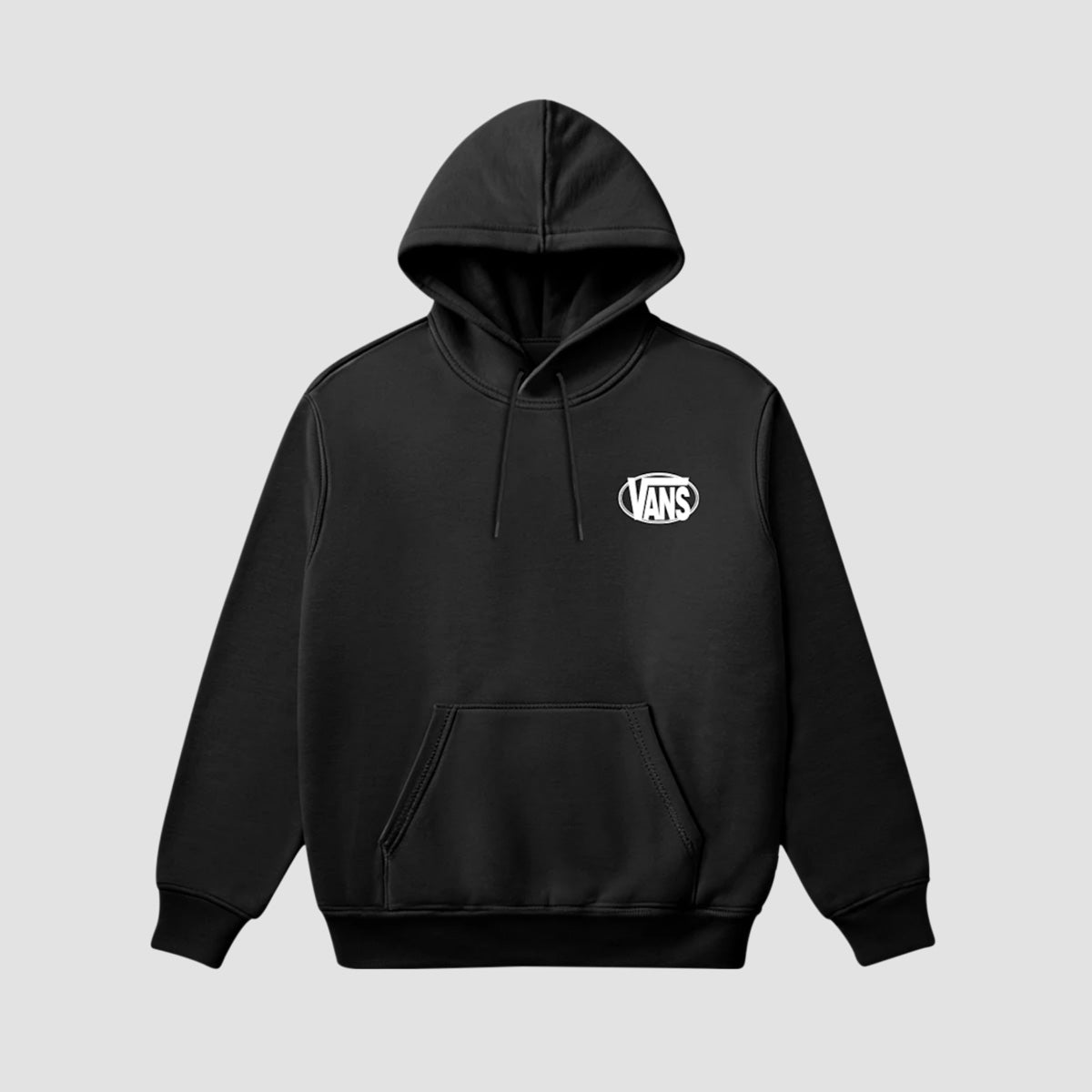 Vans Oval Logo Loose Pullover Hoodie Black