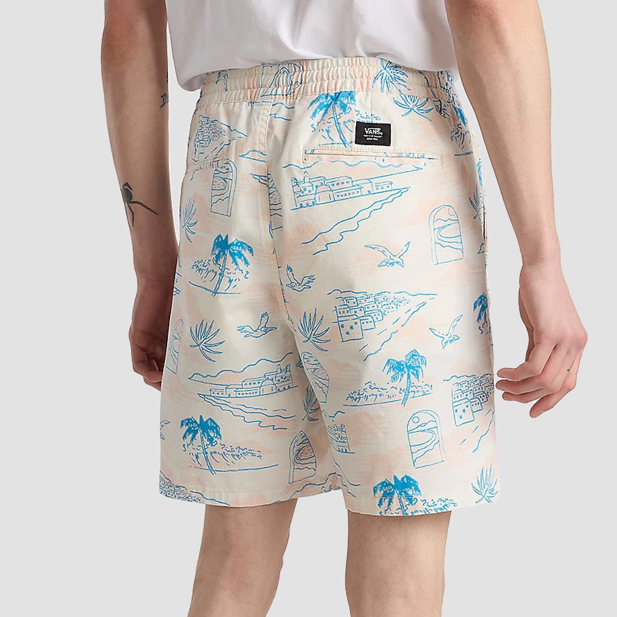 Vans Range Relaxed Elastic 18" Shorts Marshmallow/Malibu Blue