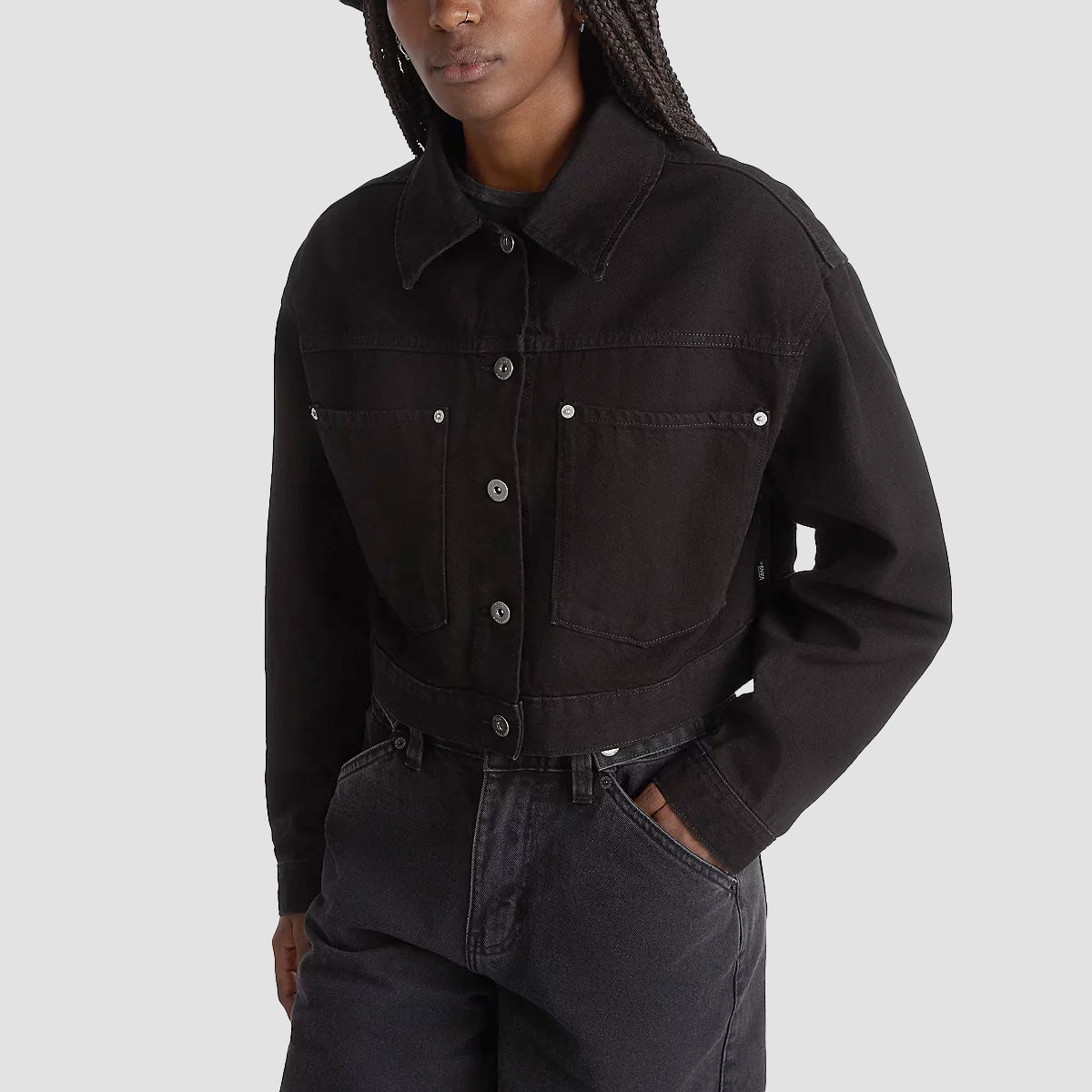 Vans Raynes Crop Trucker Jacket Black - Womens