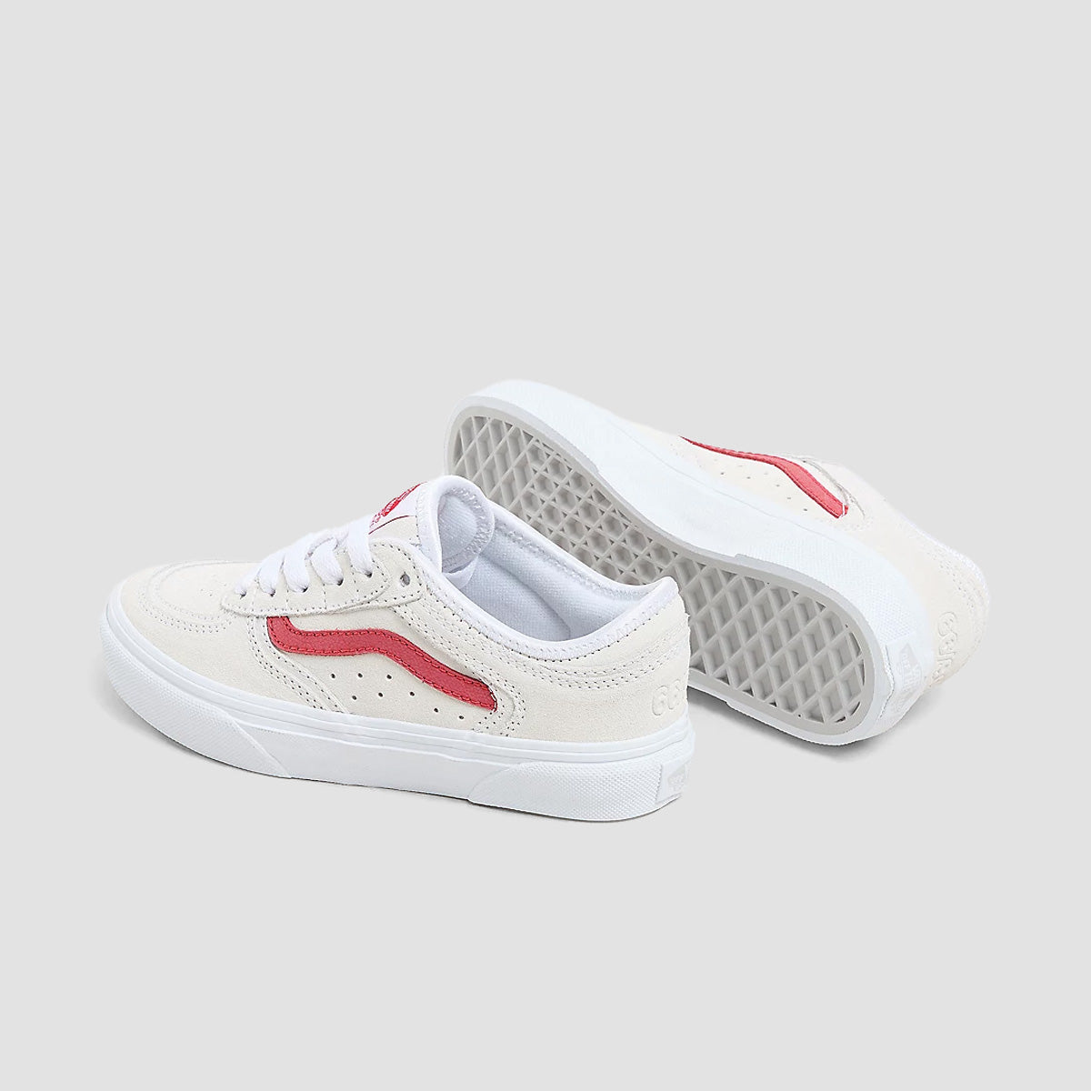 Vans Rowley Classic Shoes - White/Racing Red - Kids