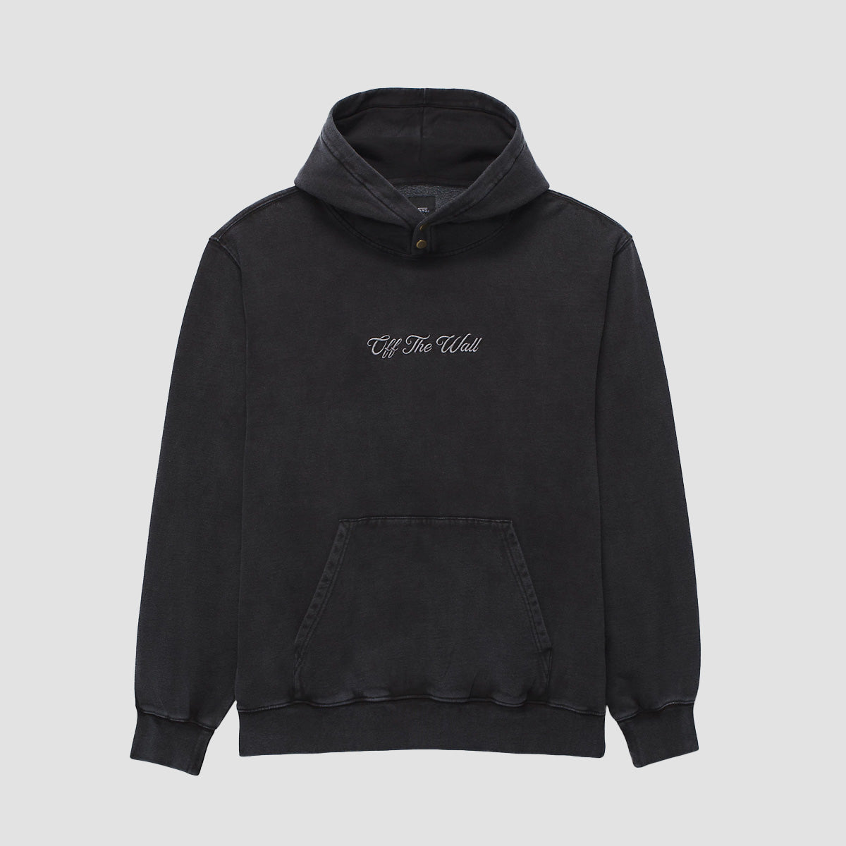 Vans Scripted Double Snap Loose Pullover Hoodie Black