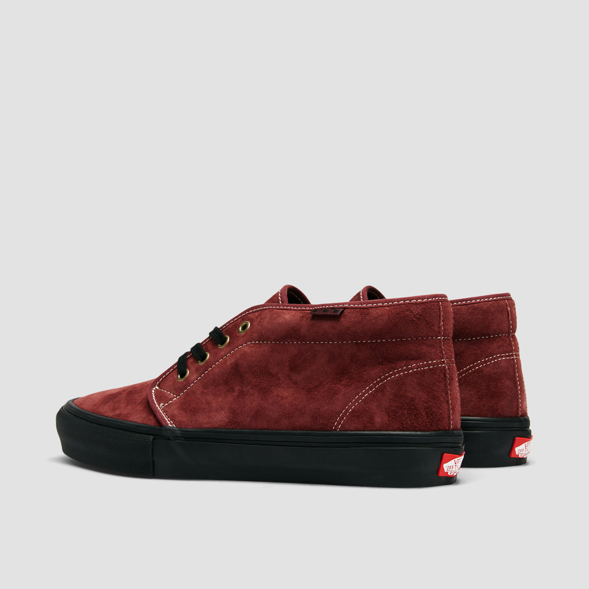 Vans Skate Chukka Mid Top Shoes - Dark Red/Black