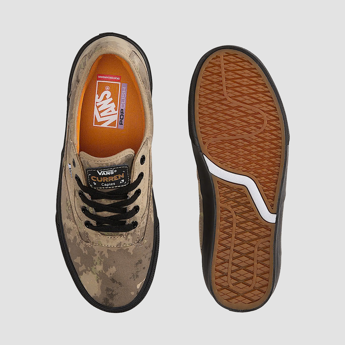 Vans Skate Curren Caples Shoes - Camo Orange/Black