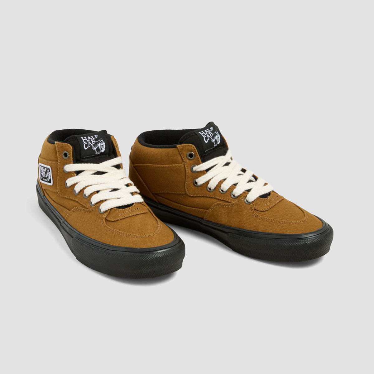 Vans Skate Half Cab Mid Top Shoes - Duck Canvas Golden Brown/Black