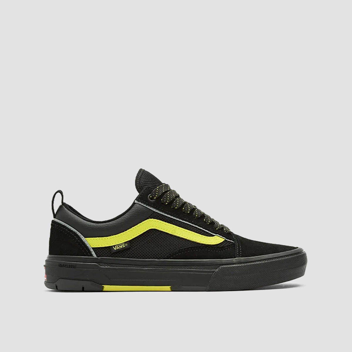 Vans Skate Old Skool Wafflecup Shoes - Reflective Black/Lime