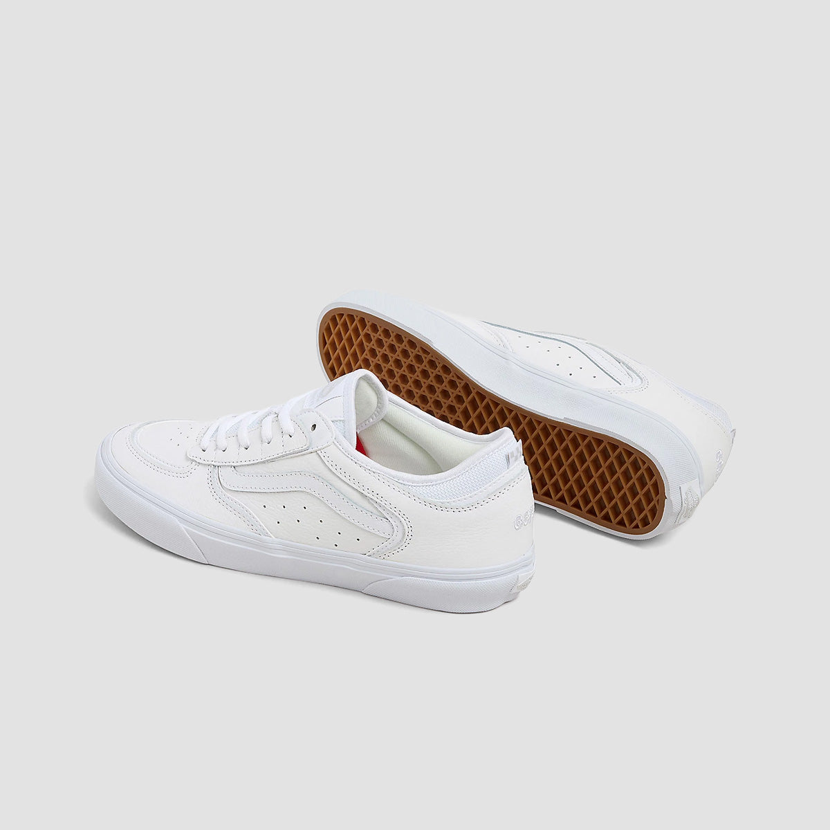 Vans Skate Rowley Shoes - Leather White/White