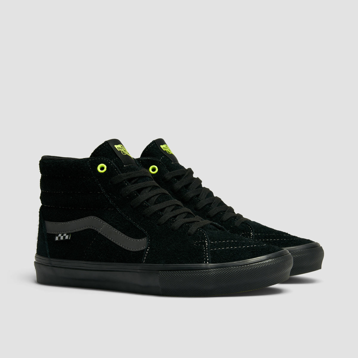 Vans Skate SK8-Hi High Top Shoes Black/Sunny Lime