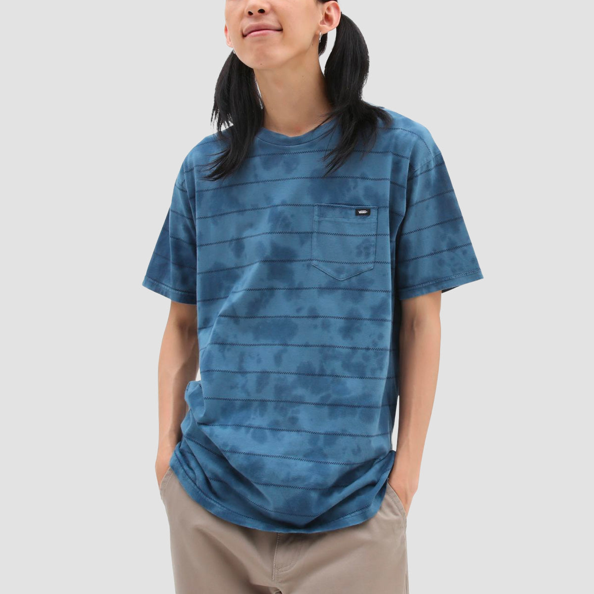 Vans Tiedye Checkerstripe II Pocket T-Shirt Vans Teal