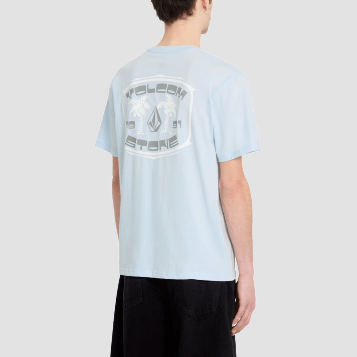 Volcom 91 Palm T-Shirt Light Blue Acid