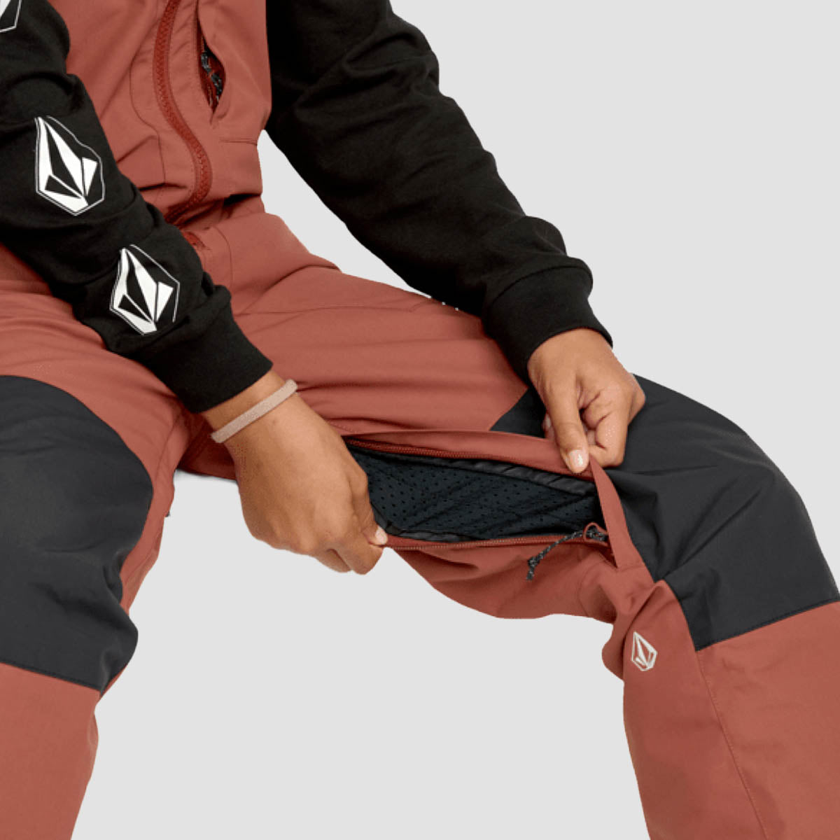 Volcom Barkley Ins 10K Bib Overall Snow Pants Henna - Kids