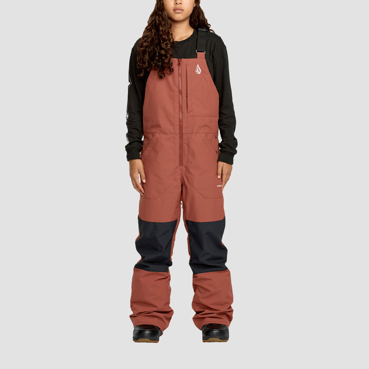 Volcom Barkley Ins 10K Bib Overall Snow Pants Henna - Kids