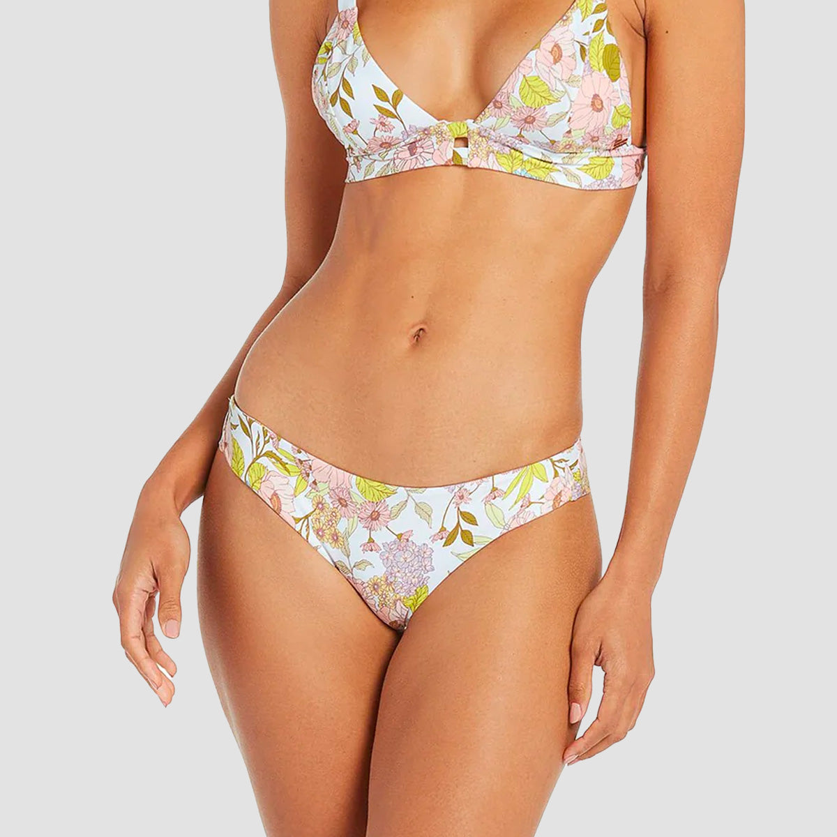 Volcom Big Poppy Cheekini Bikini Bottom White - Womens