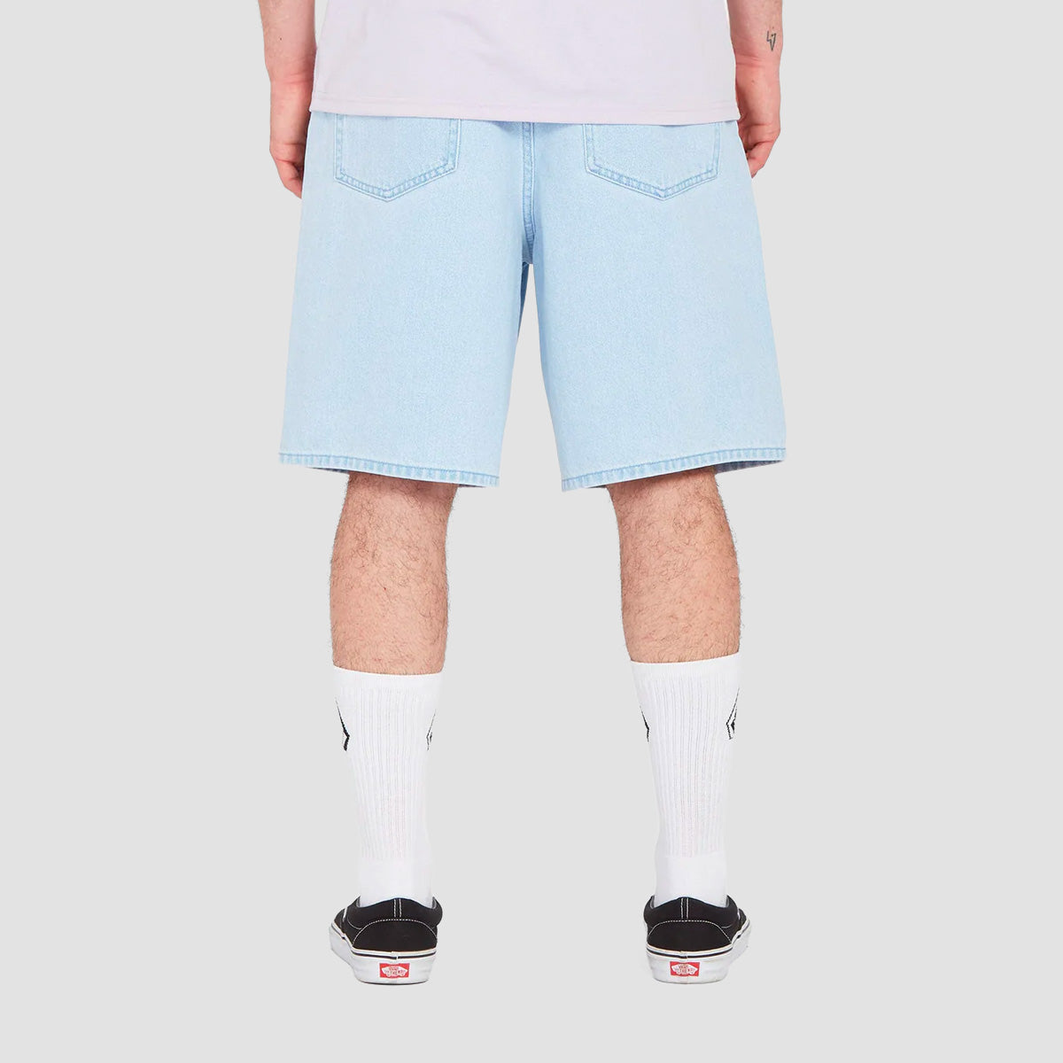 Volcom Billow Denim Shorts Light Blue