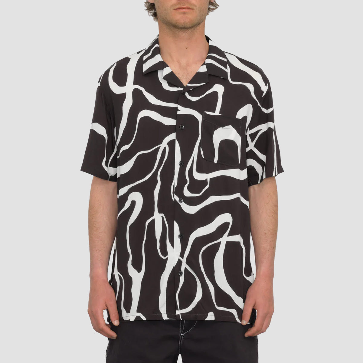 Volcom Bold Moves Short Sleeve Shirt Black