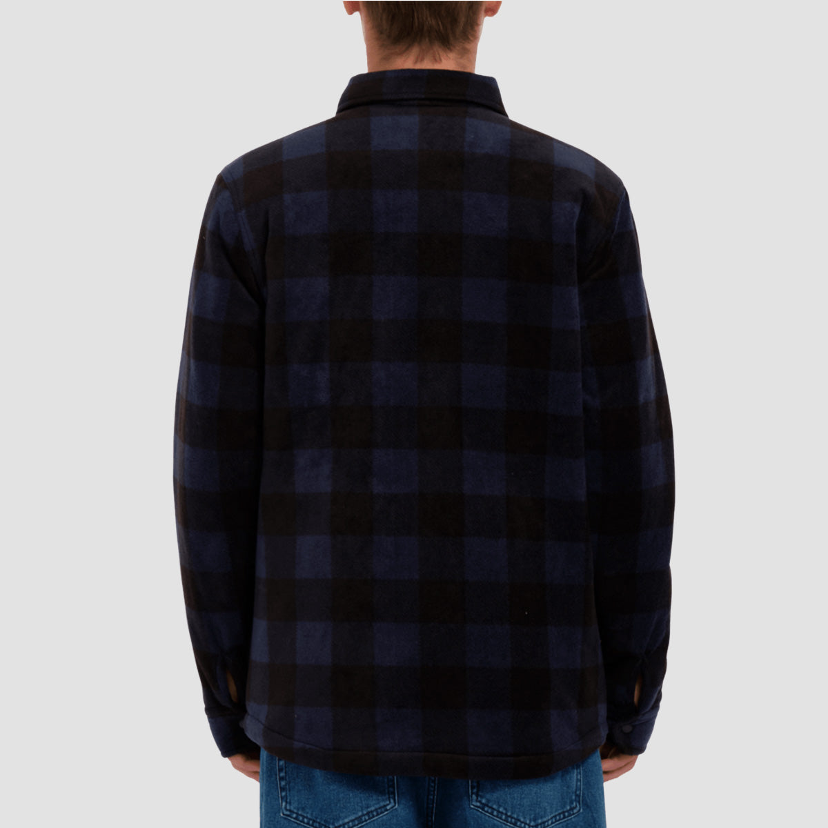 Volcom Bowered Fleece Longsleeve Shirt Jacket Navy