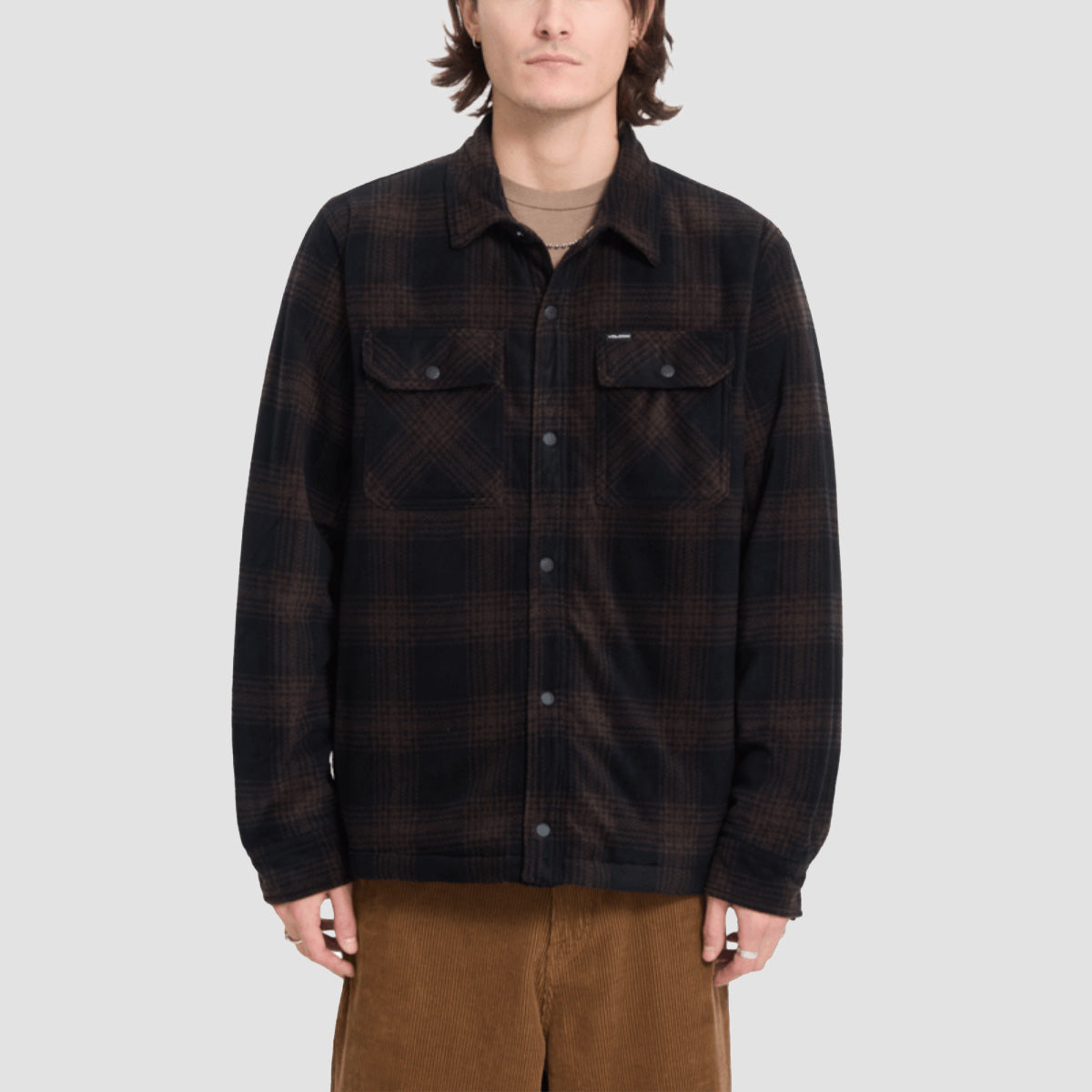 Volcom Bowered II Fleece Longsleeve Shirt Cacao