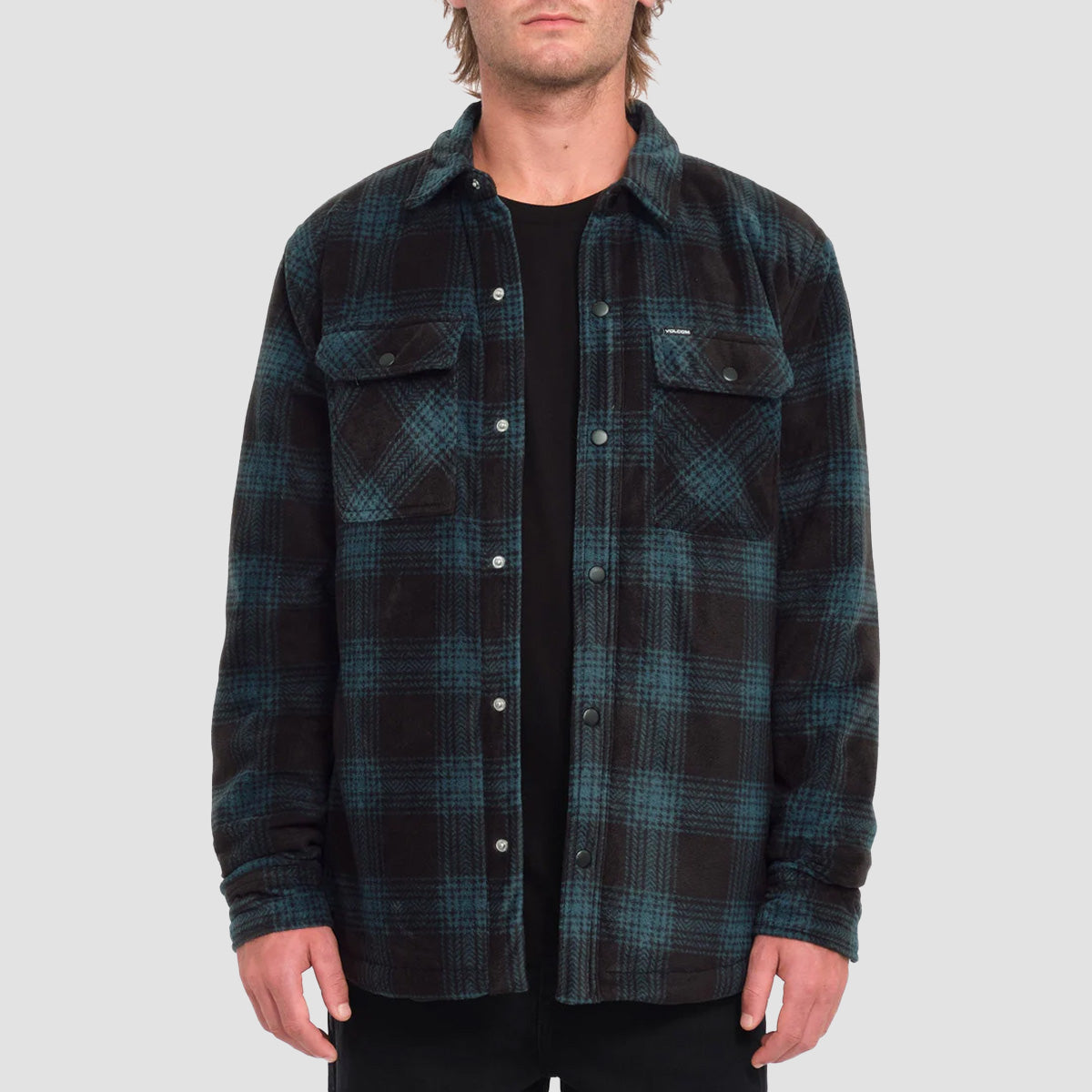 Volcom Bowered Polar Overshirt Evergreen