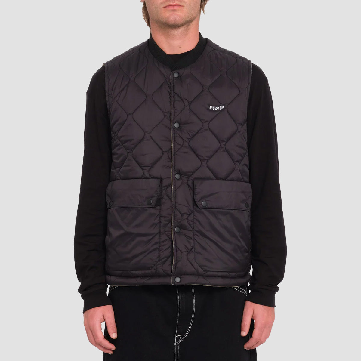 Volcom Bowered Reversible Vest Jacket Wintermoss