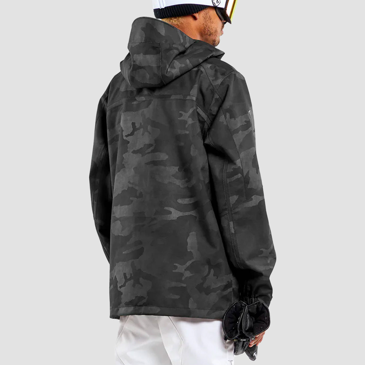 Volcom Brighton Pullover Snow Jacket Black Camo