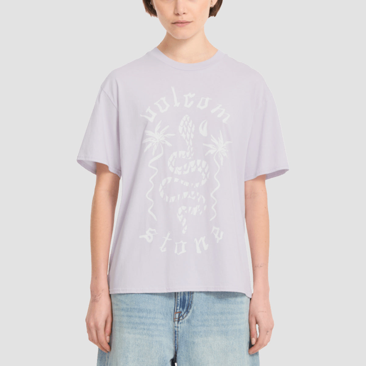 Volcom Burnout BF T-Shirt Dusty Lavender - Womens