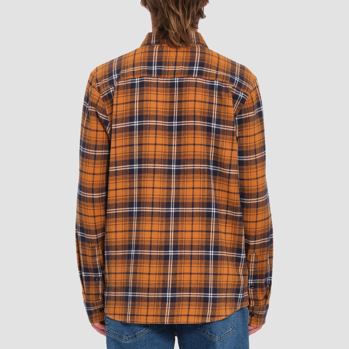 Volcom Caden Plaid Longsleeve Shirt Chestnut Brown