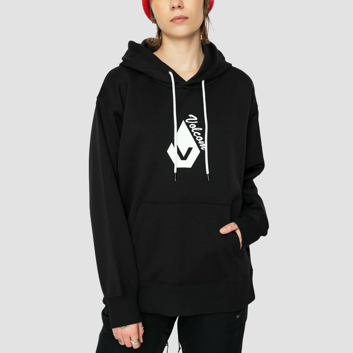 Volcom Core Hydro Pullover Snow Hoodie Black - Womens