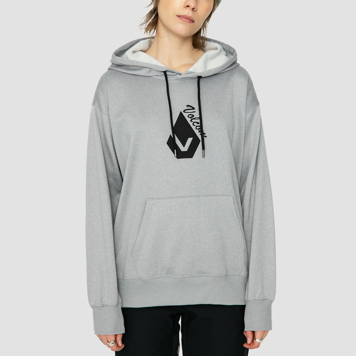 Volcom Core Hydro Pullover Snow Hoodie Heather Grey - Womens