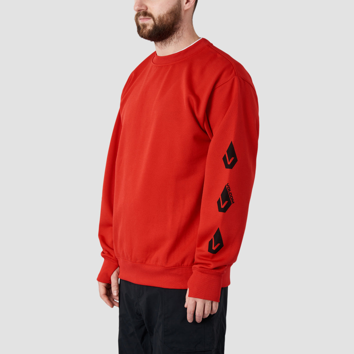 Volcom Core Hydro Snow Crew Sweat Red