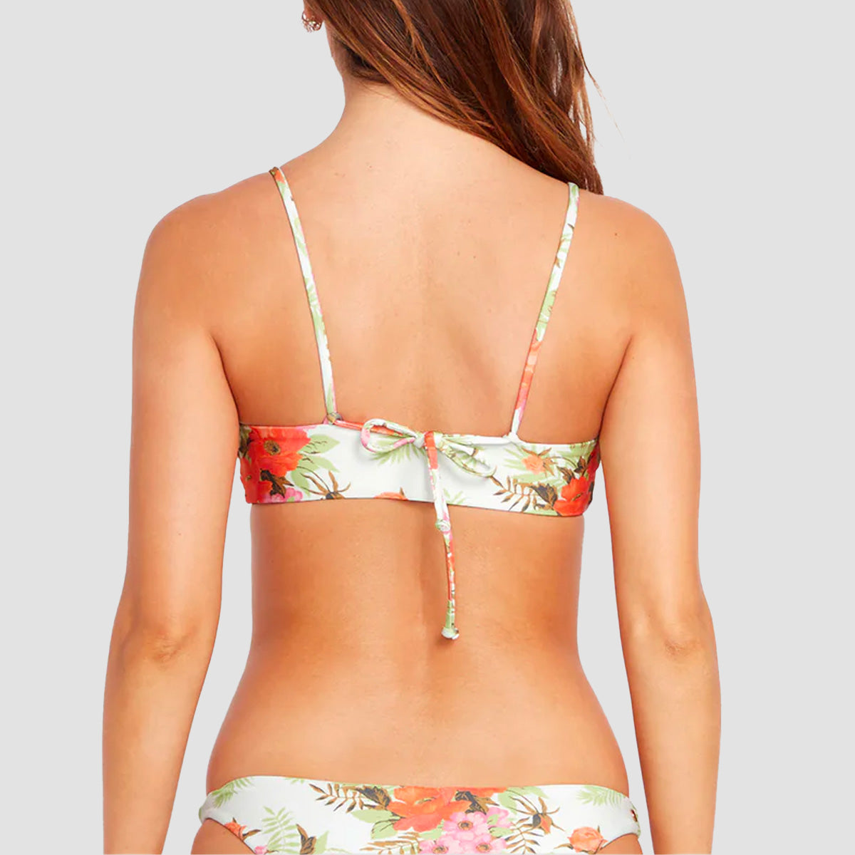 Volcom Desert Blooms Scoop Bikini Top White Combo - Womens