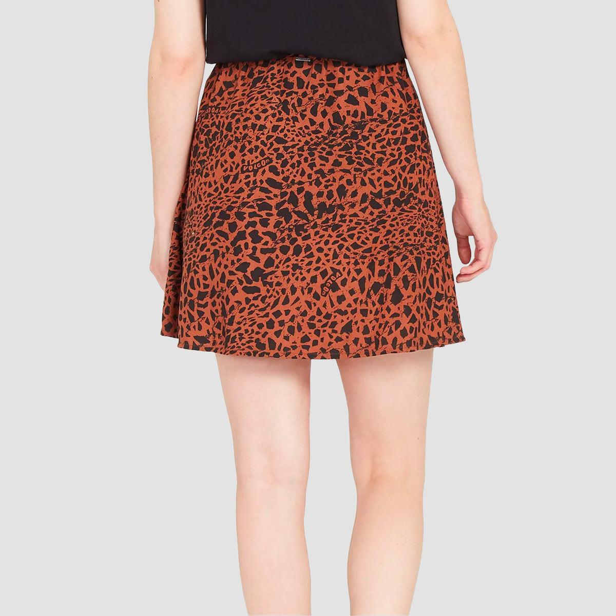 Volcom Dino Tea Skirt Dark Clay - Womens