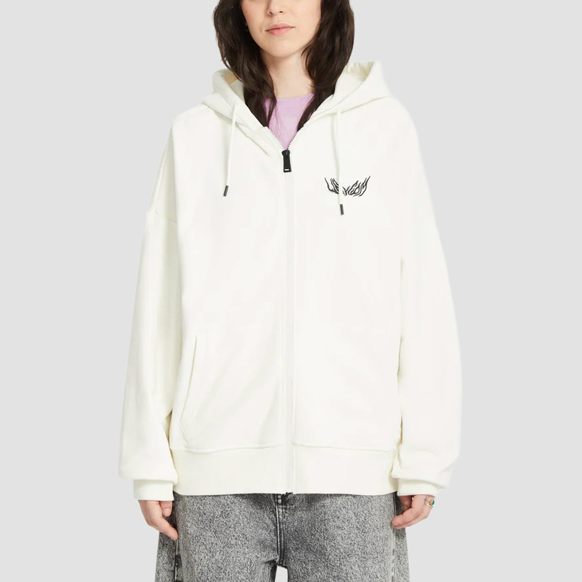 Volcom FA Alix Zip Fleece Star White - Womens
