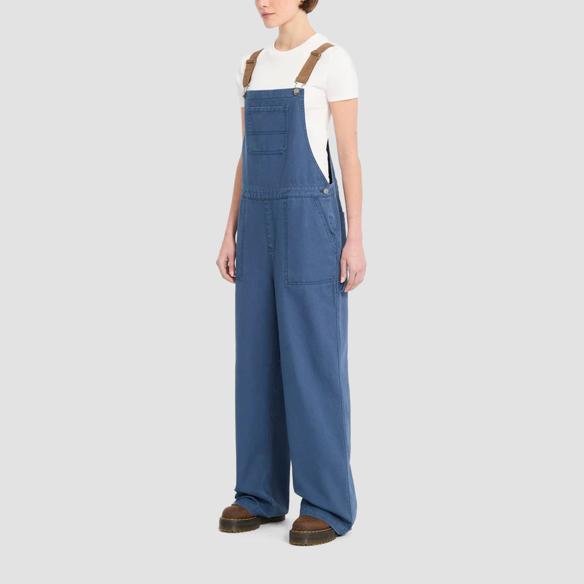 Volcom Full Cut Overalls Harbor Blue - Womens