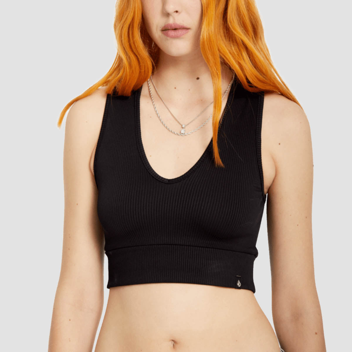 Volcom Gimmestank Rib Crop Vest Black - Womens