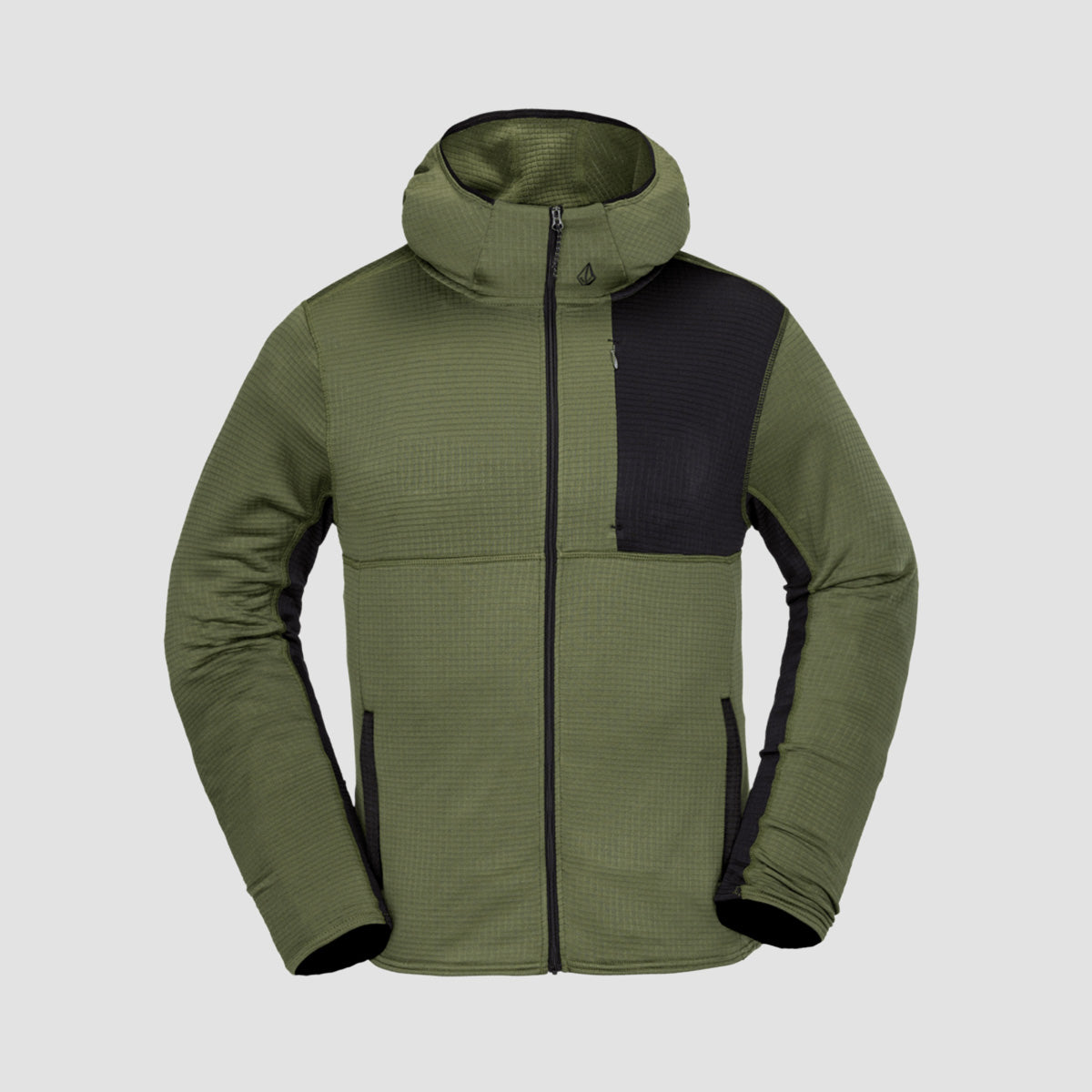 Volcom Gridlock Full Mid Layer Zip Hoodie Ivy