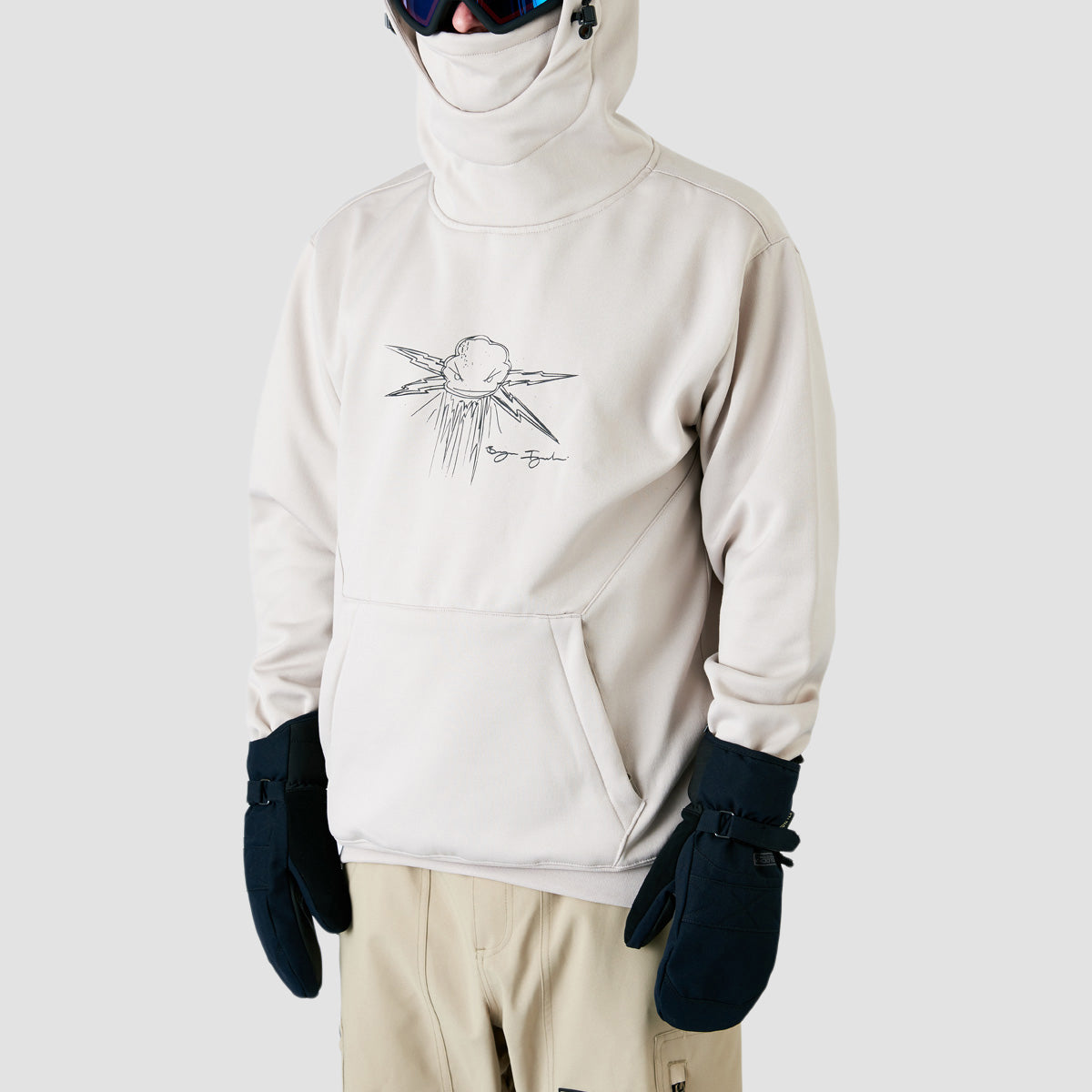 Volcom Hydro Riding Snow Pullover Hoodie Stone