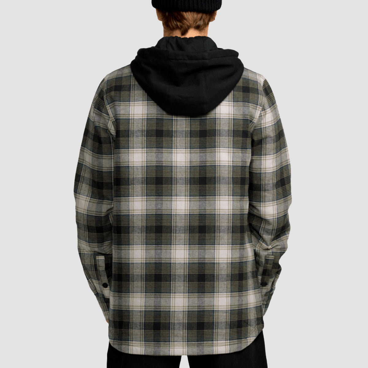 Volcom Kenson Ins Flannel Jacket Black Green
